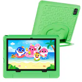 Contixo - A10e Baby Shark 10" Kids Tablet, Android 16, 32GB, 8 Pinkfong Learning Apps, Parental Controls & Protective Case - Green