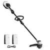 Front. Litheli - 2x20V 14" Brushless Cordless String Trimmer, Battery Powered Weed Eater, U20 Series Grass Trimmer with 2.5Ah Bat - BLACK AND WHITE.