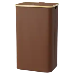 Tooloton - Large Laundry Hamper with Lid (110L) – Collapsible Tall Clothes Basket with Bamboo Handles - Brown