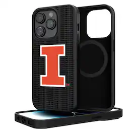 Keyscaper - NCAA - Illinois Fighting Illini Primary Logo iPhone Magnetic Bump Case - 15 - Black