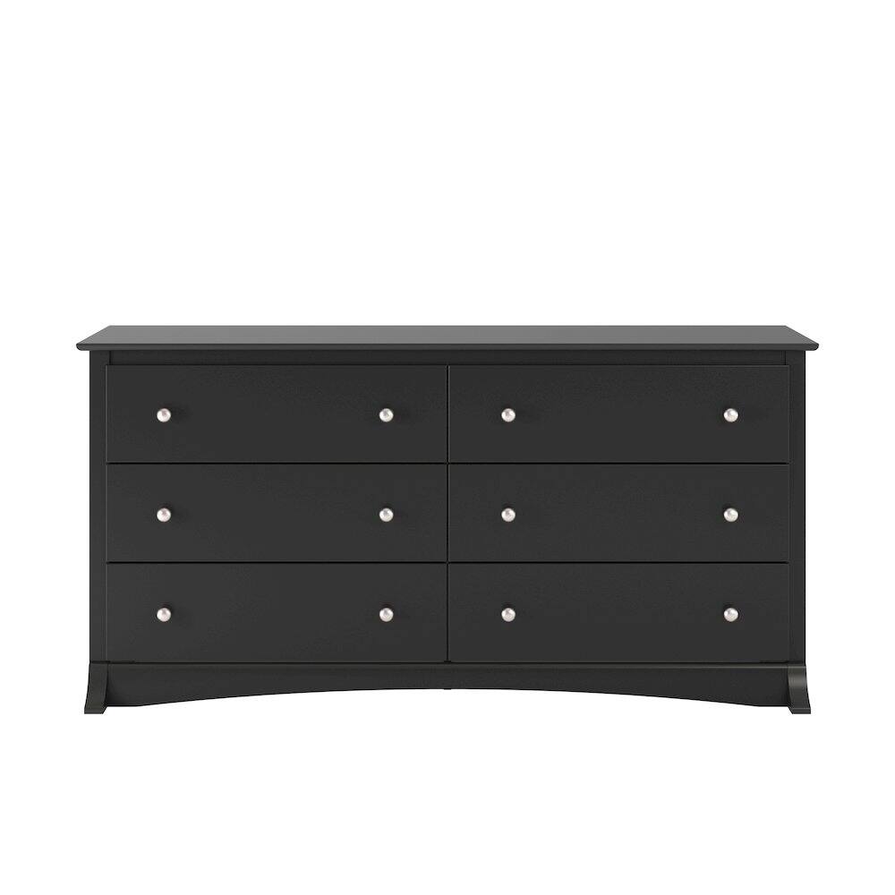 Left. Prepac - Black Sonoma 6 Drawer Dresser - Black.
