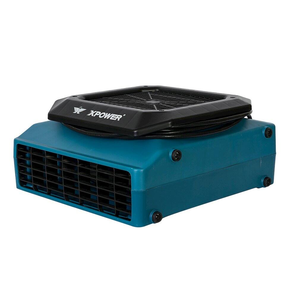 Alt View 9. XPOWER - PL-700A 1/3 HP 1050 CFM 3 Speed Low Profile, Floor Fan, Carpet Dryer - Blue - Blue.