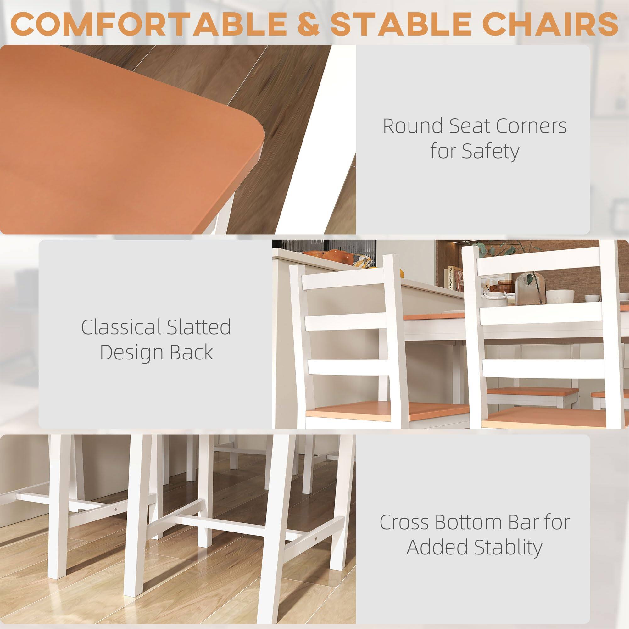 COMFORTABLE & STABLE CHAIRS

- Round Seat Corners for Safety
- Classical Slatted Design Back
- Cross Bottom Bar for Added Stability