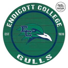 Jardine - Endicott College 20'' x 20'' Indoor/Outdoor Circle Sign - Green