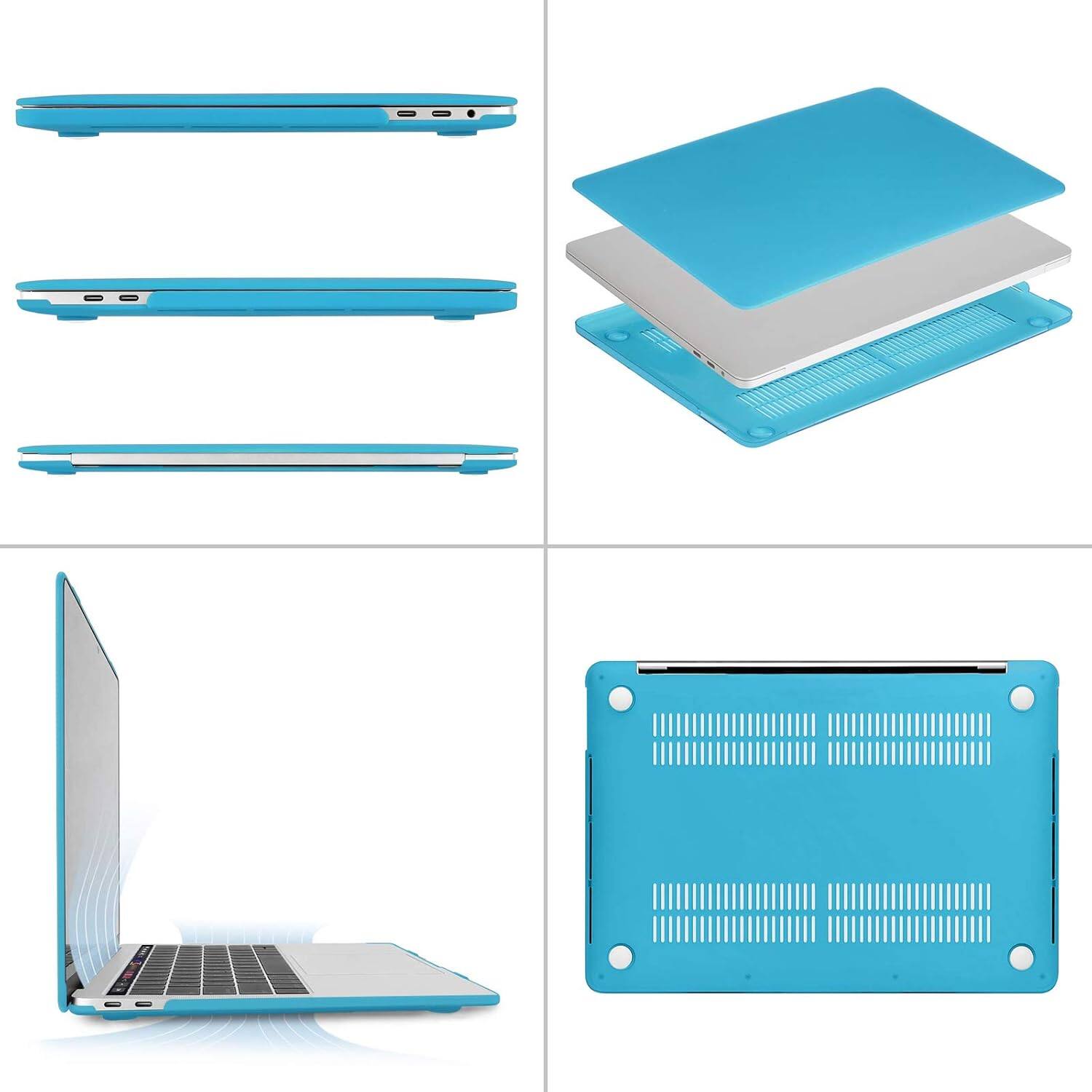 Alt View 1. mosiso - Hard Shell Case for 13-inch MacBook Pro 2016-2026 A2338 A2289 A2251 A2159 A1989 A1706 A1708 - Aqua Blue.