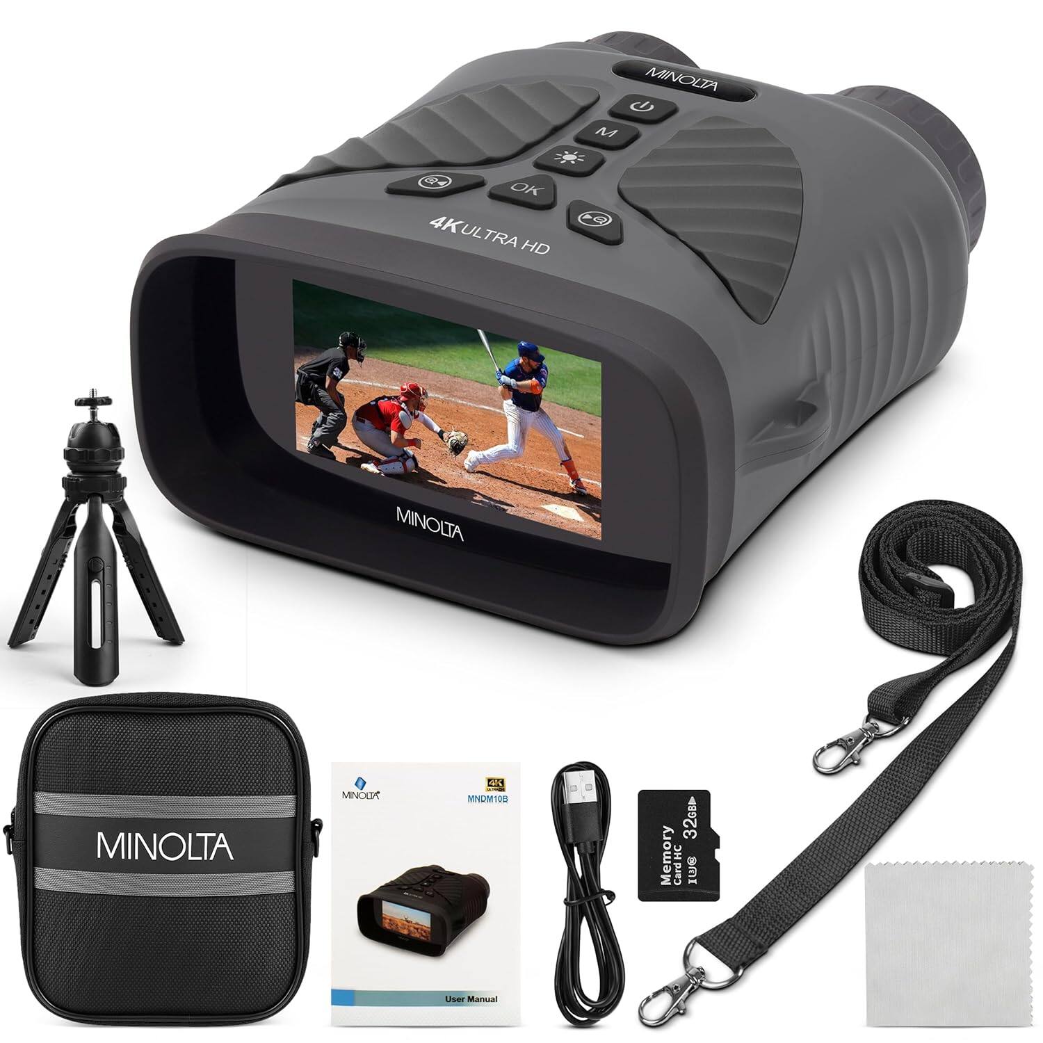 MINOLTA c M D OK 4K 0c 4K ULTRA HD MINOLTA MINOLTA MINOER N NDMTOD 32GB Memory HC Card Ime UINEr Manual
