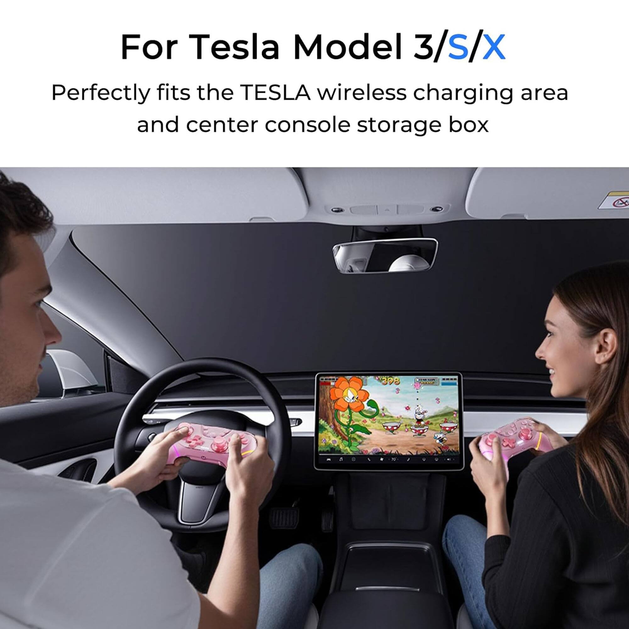 For Tesla Model 3/S/X

Perfectly fits the TESLA wireless charging area and center console storage box