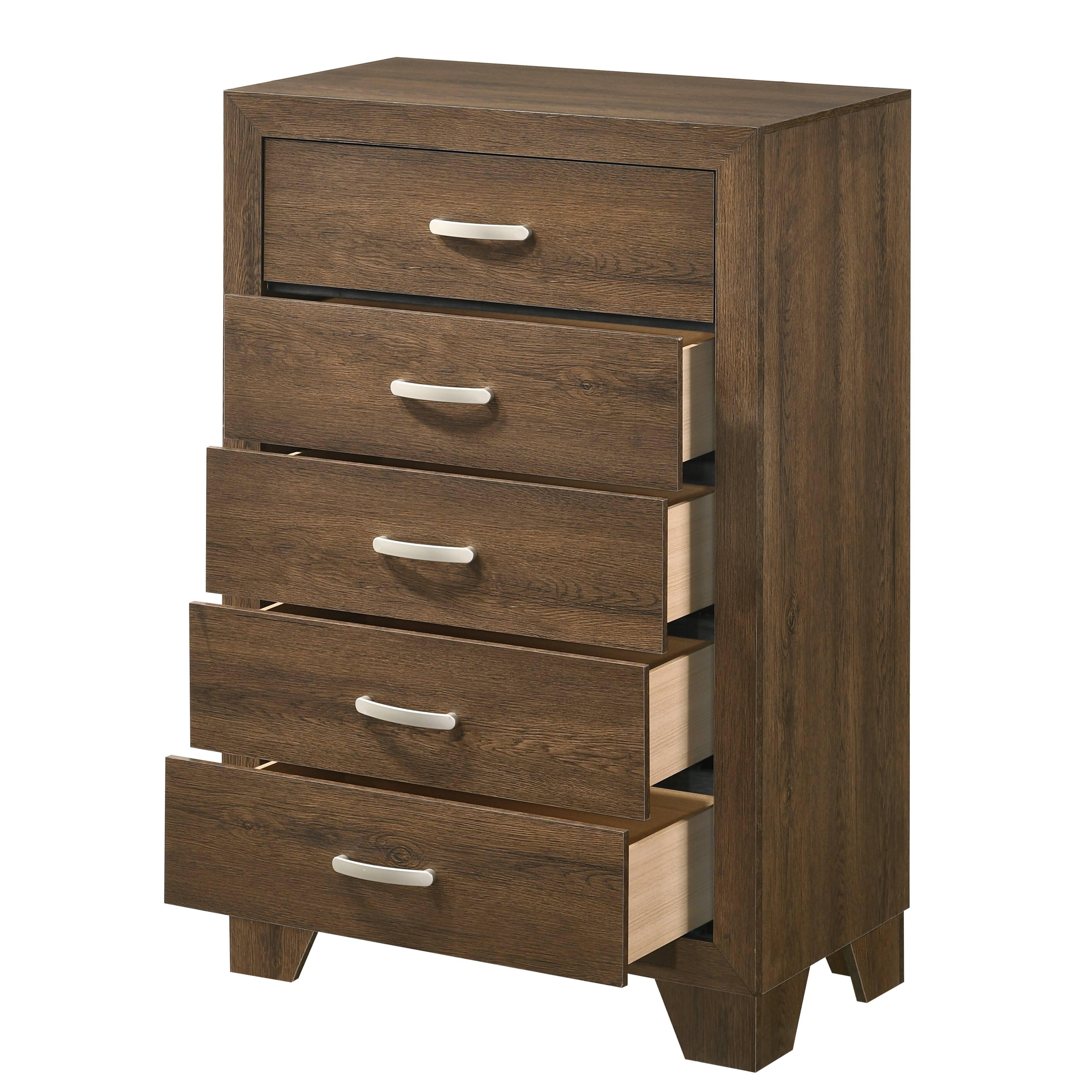 Left. TinyHomie - Miquell Oak Finish Chest - Oak.