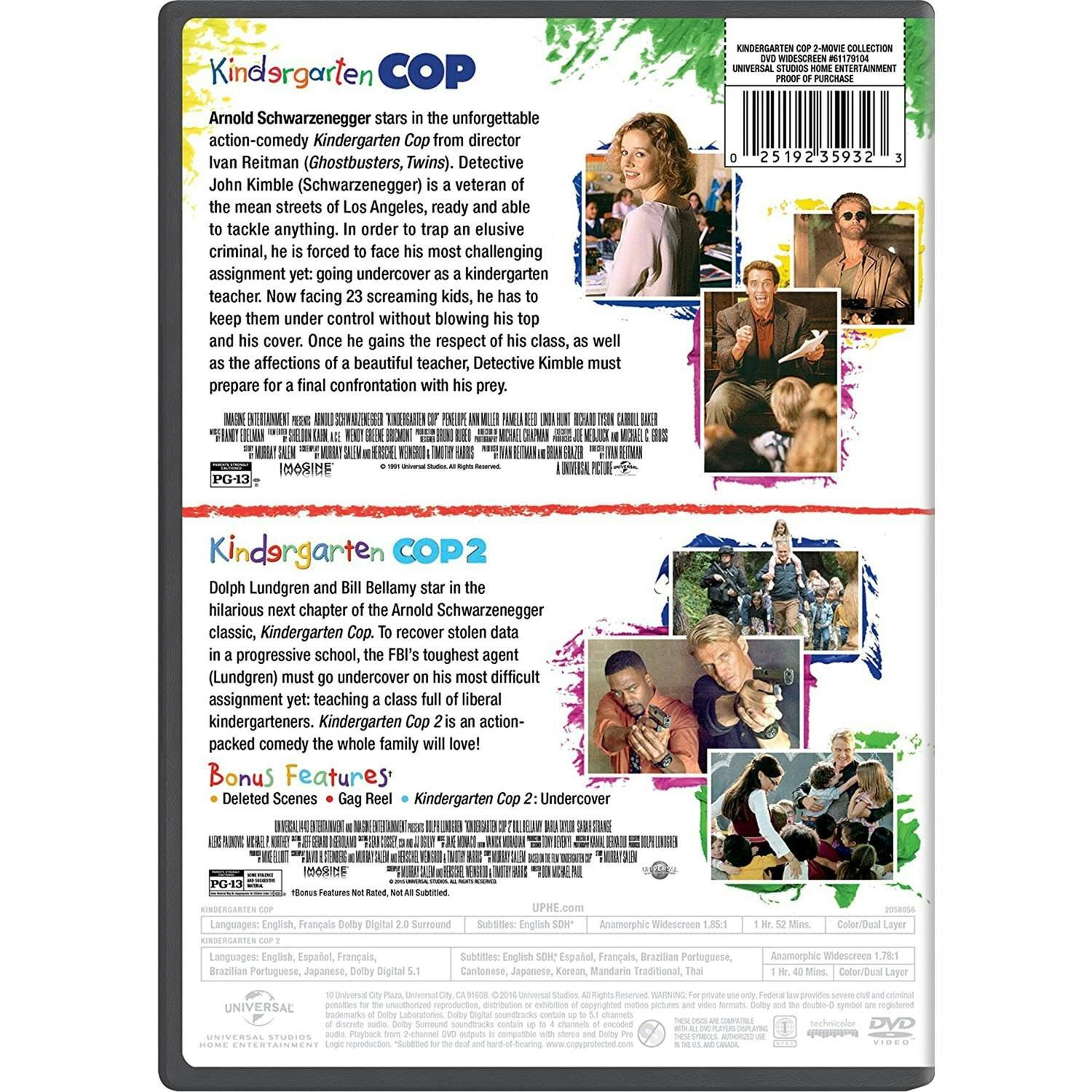 Angle. Kindergarten Cop/Kindergarten Cop 2 (DVD Double Feature) [DVD].