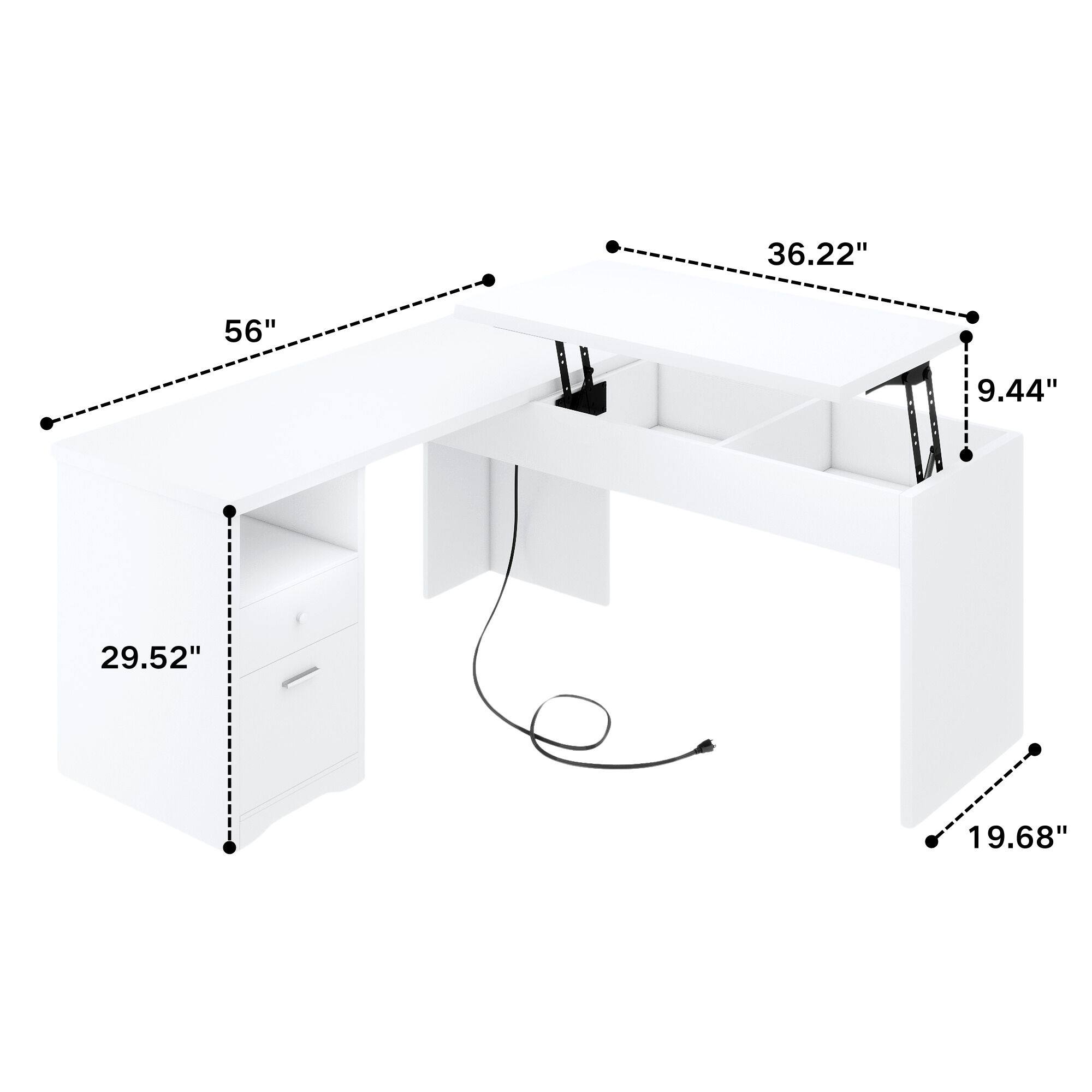 36.22" 56" 9.44" T. 29.52" 19.68"