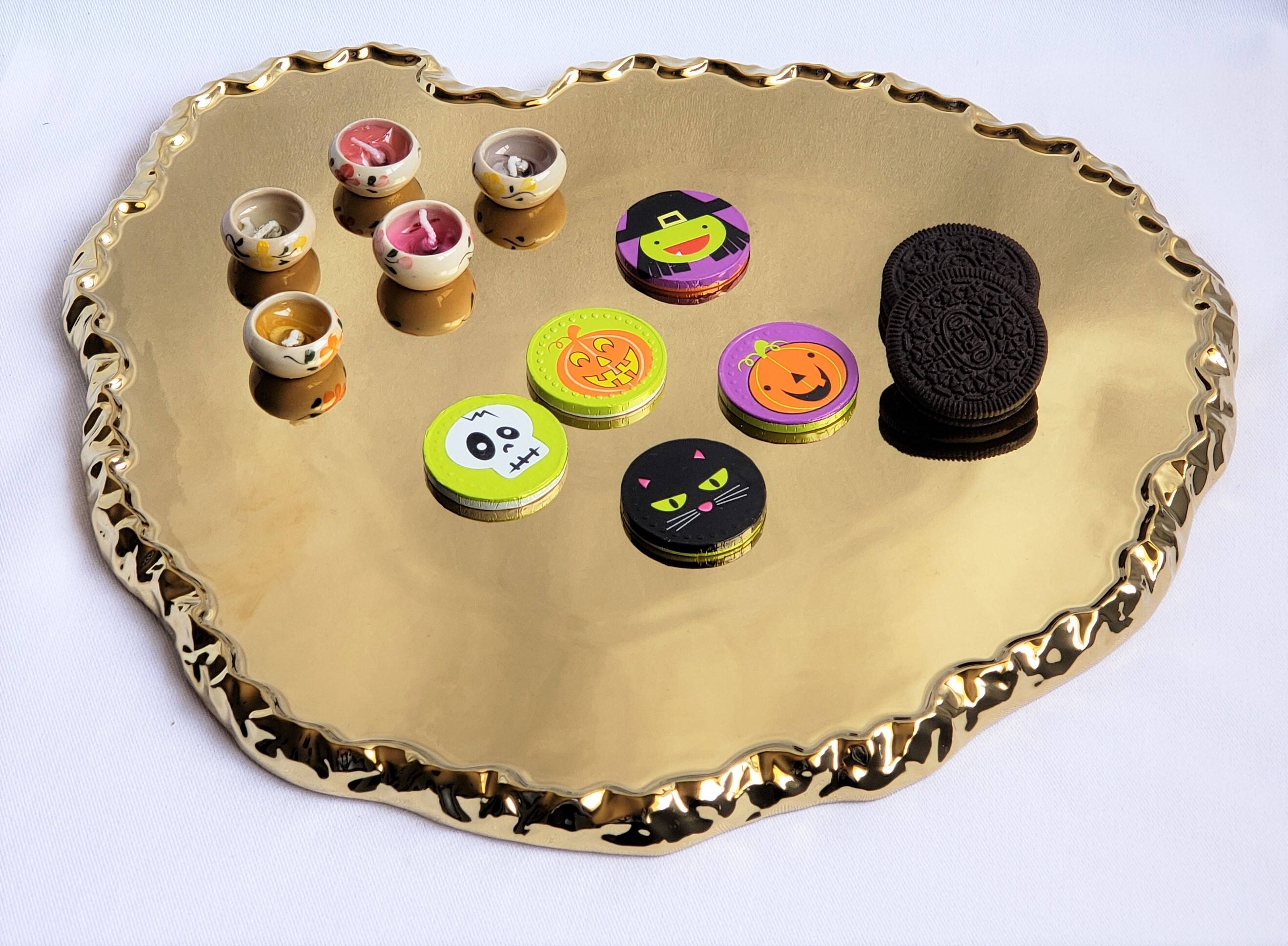 Alt View 1. Jiallo - Rock Cheese Tray - 13.25" - Gold.