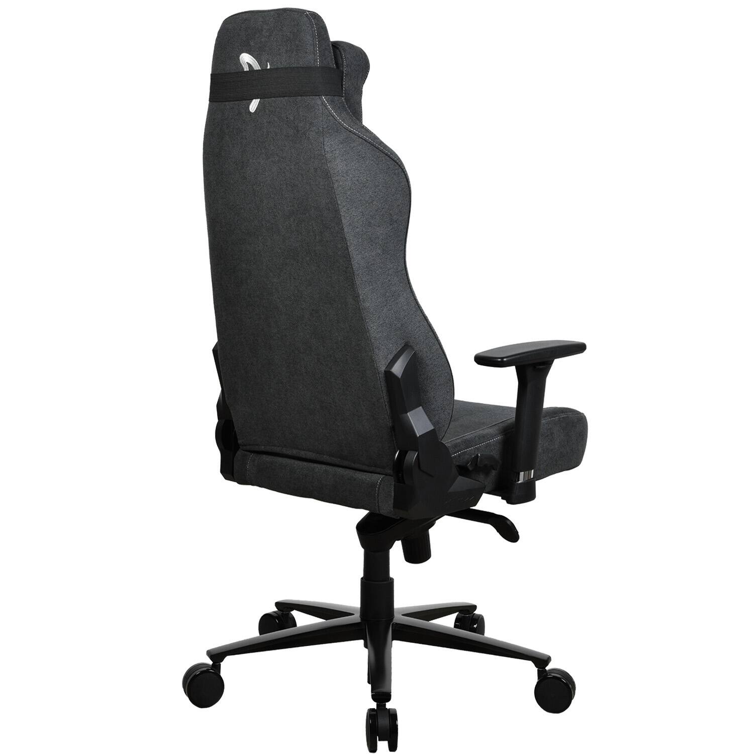 Alt View 14. Arozzi - Vernazza Premium Soft Fabric Ergonomic Office/Gaming Chair - Dark Grey.