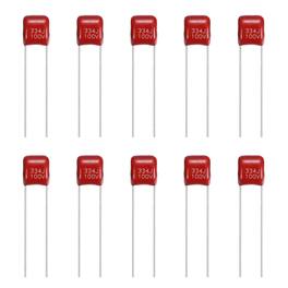 Unique Bargains - 20pcs 0.33uF 100V CBB21/CBB22 Metallized Polypropylene Film Capacitor Kit for Electronics - Red