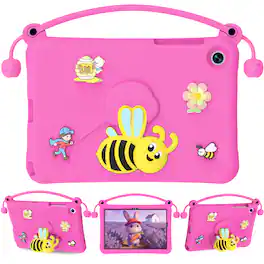 Dteck - for Samsung Galaxy Tab A11+ 2025 (X230) & Galaxy Tab A9+ 2023 (X210) 11" Kids EVA Tablet Case,Shockproof Cover + Handle - Rosered