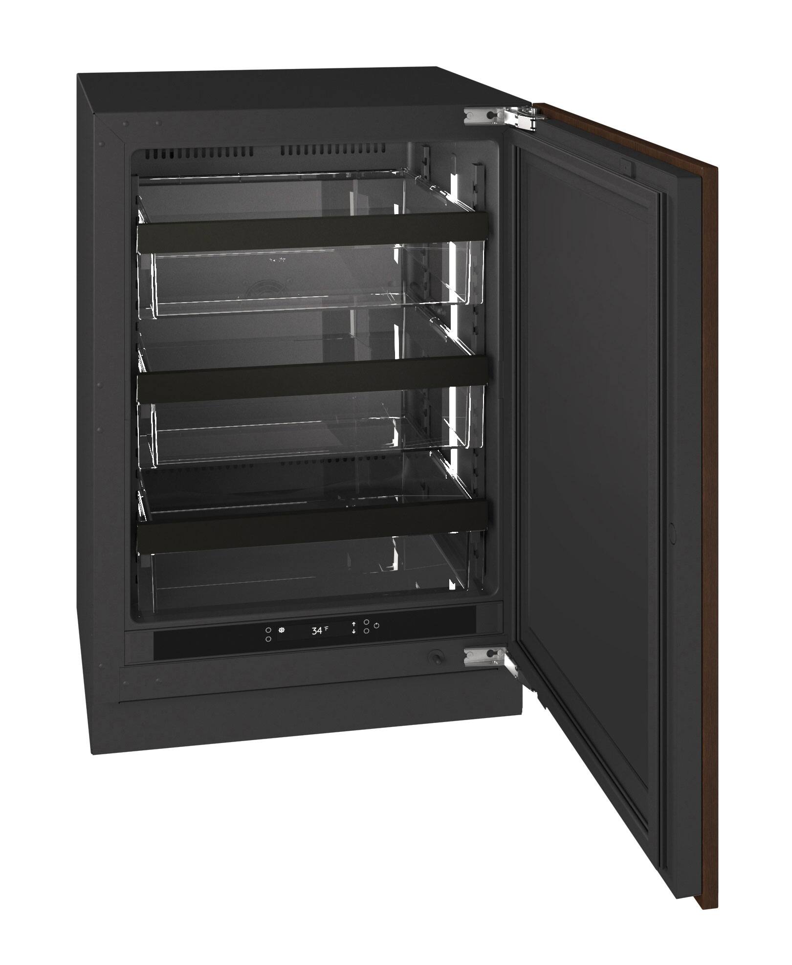 Alt View 3. U-Line - U-Line 24"W. 5.1 Cu.Ft. Built-In Compact Refrigerator - Panel Ready Frame/Glass - Integrated Solid.