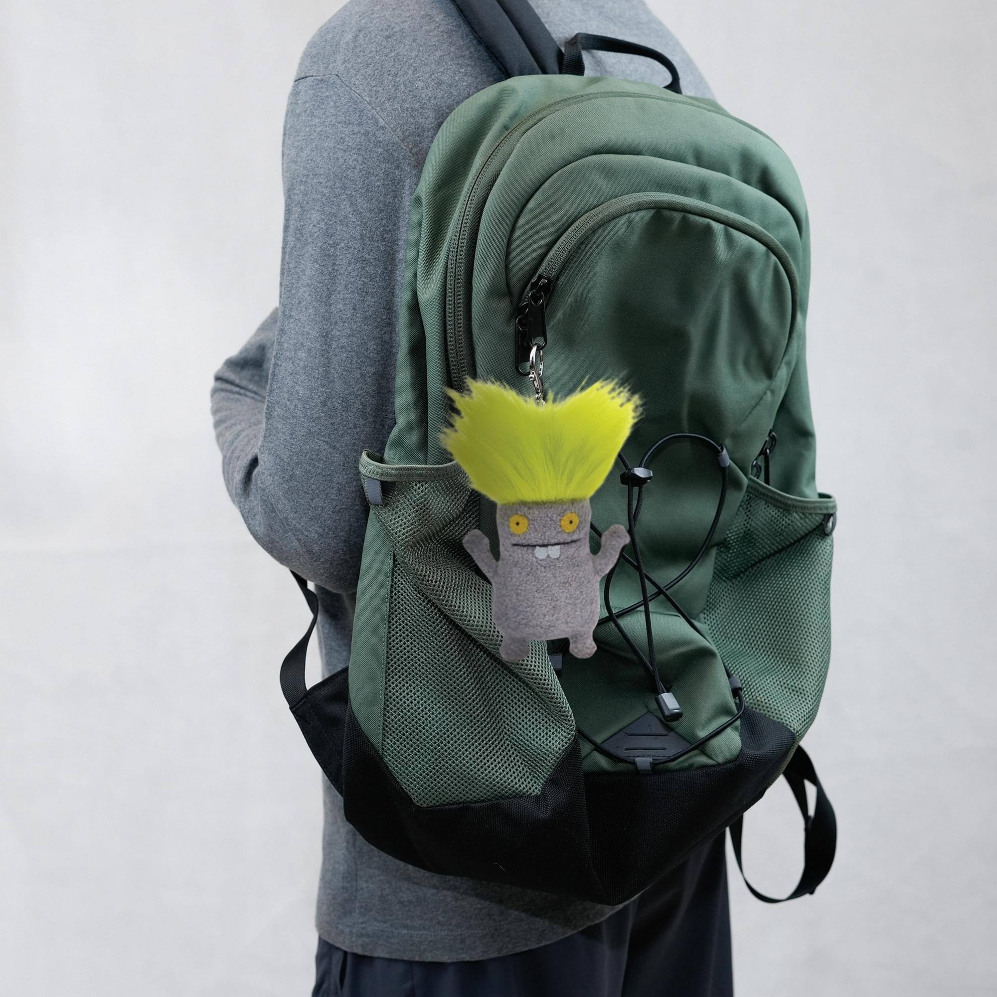 Alt View 1. Enesco - Ugly Dolls Bad Hair Day 6" Plush Clip-On: Babo - Green.