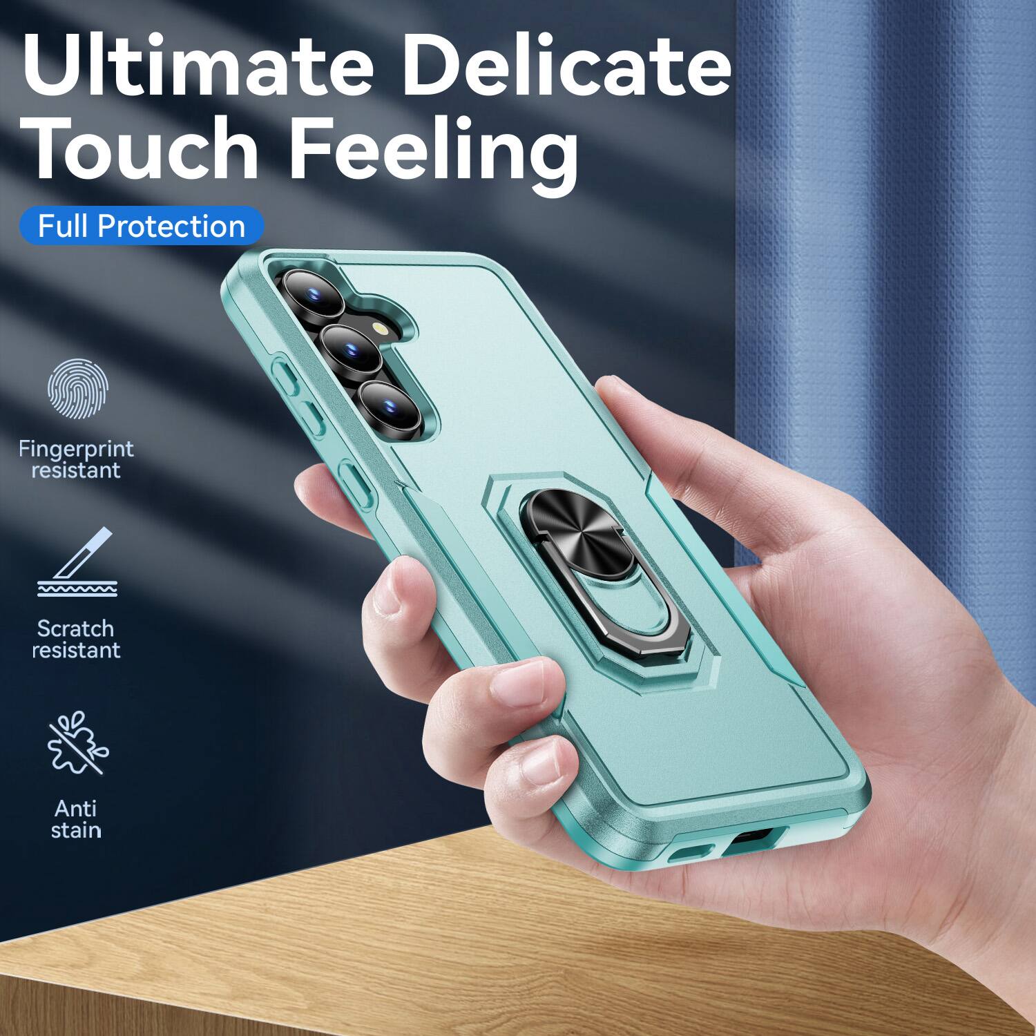 Ultimate Delicate Touch Feeling  
Full Protection  
Fingerprint resistant  
Scratch resistant  
Anti stain