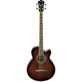Ibanez - AEB10E Acoustic Electric Bass Guitar, Dark Violin Sunburst High Gloss
