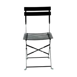 Carolina Chair & Table - Bistro Folding Outdoor Chair Set - Set of 2 - Black