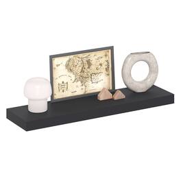 Furinno - TANNA Floating Shelves for Wall, 9 x 35 Wall Shelf, Wall Mounted Floating Shelf with Invisible Brackets, Thick Shelf - Americano