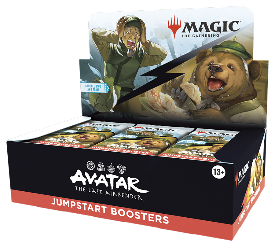 MAGIC THE GATHERING SHUFFLE TWO AND PLAY! MAGIC HAS UHPSTART pC SL MPIT A7241 BOOSTER 4HATE JUMPSTART MLRR 8A14 BOOSTER TNA AT JUMPSTART IN MEEN 8002 AVATAR 13+ MAGIC ANEN THE LAST AIRBENDER. 8AES JUMPSTART JUMPSTART BOOSTERS