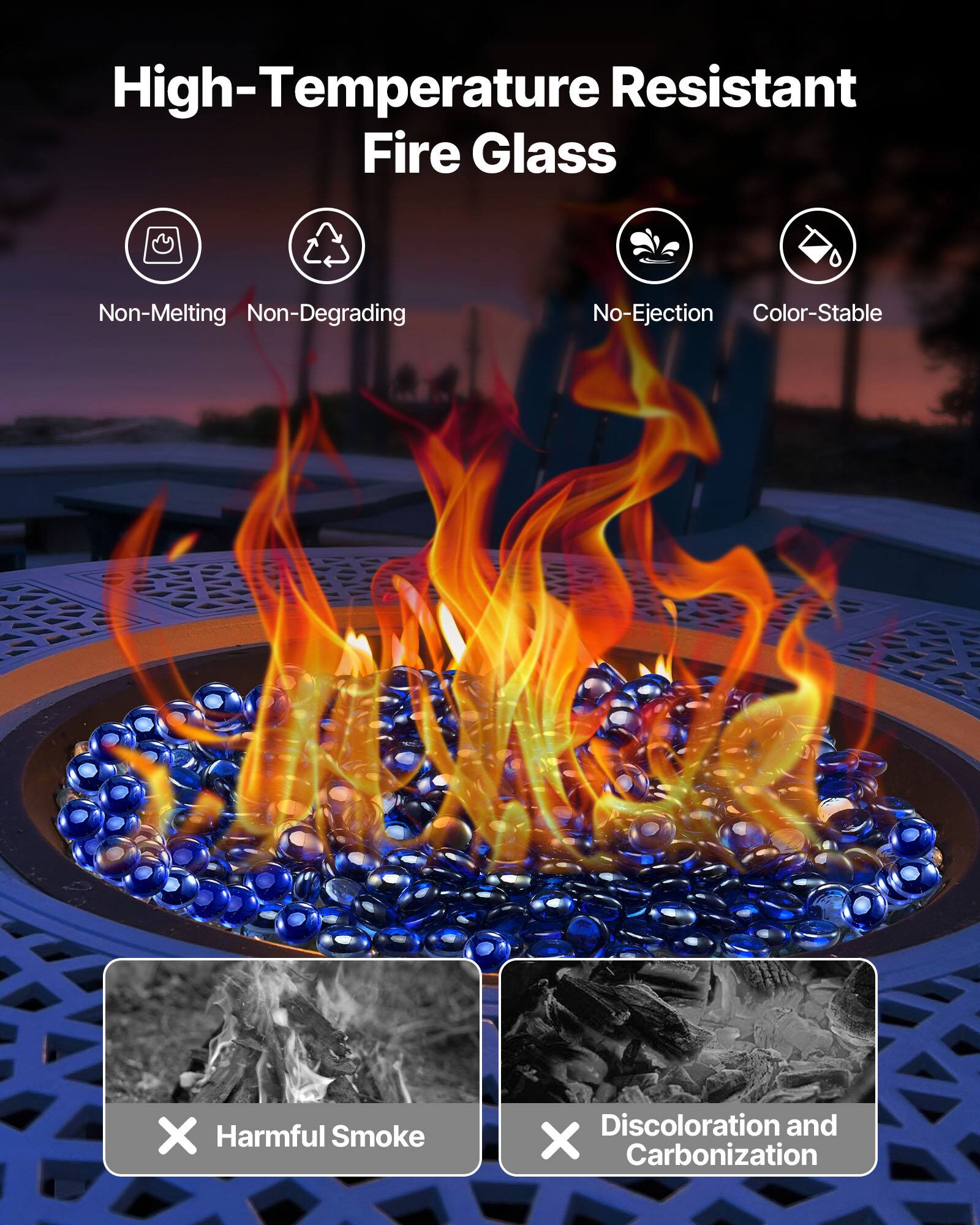 High-Temperature Resistant Fire Glass  
Non-Melting  
Non-Degrading  
No-Ejection  
Color-Stable  
No Harmful Smoke  
No Discoloration and Carbonization