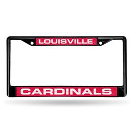 Rico Industries - Louisville Cardinals Black Metal License Plate Frame Holder - Multi