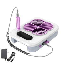 Cluzine - 3-in-1 Nail Drill Machine with Dust Collector & UV Lamp, Adjustable Speed for Home Manicure