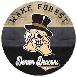 Jardine - Wake Forest Demon Deacons 20'' x 20'' Retro Logo Circle Sign - Black