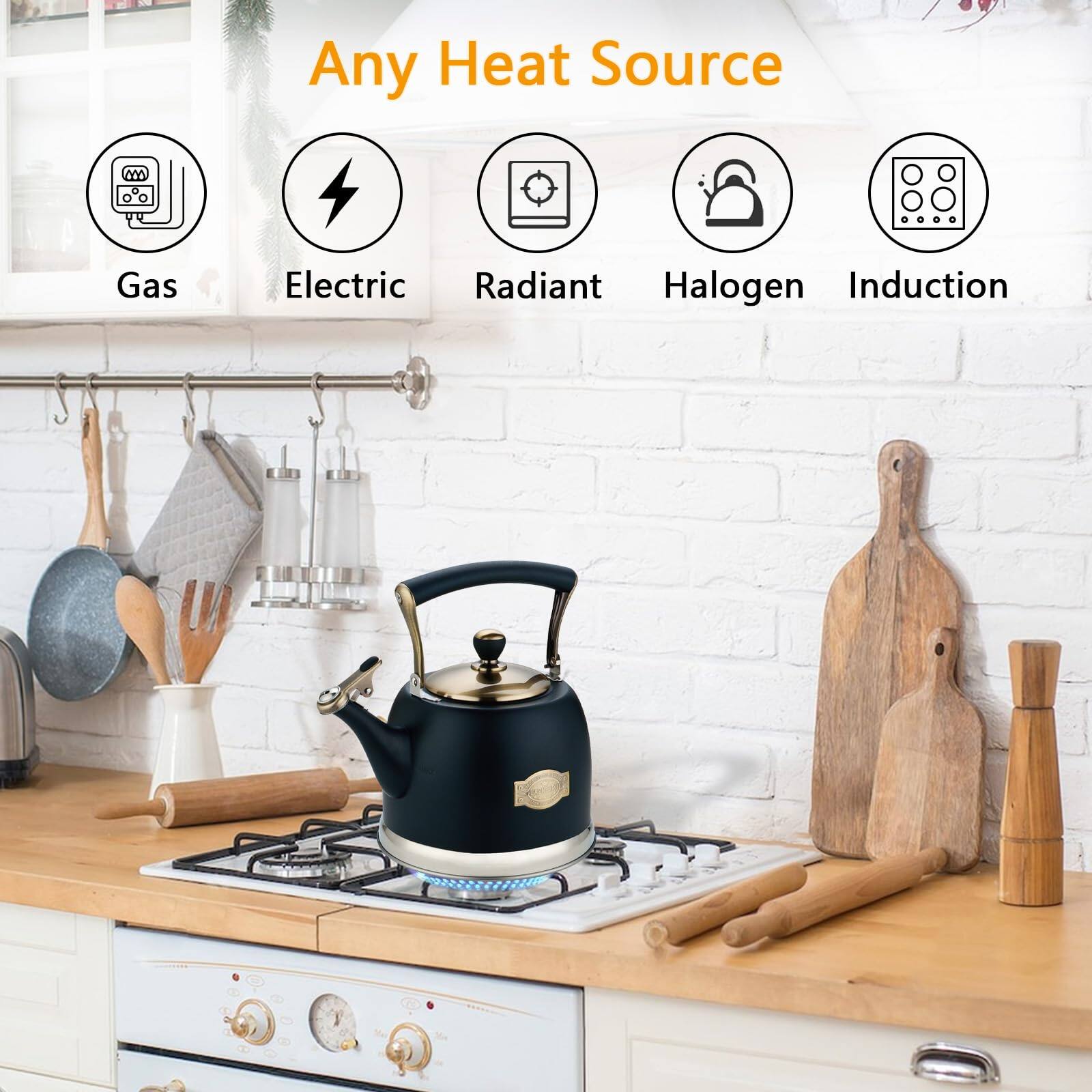 Any Heat Source

- Gas
- Electric
- Radiant
- Halogen
- Induction