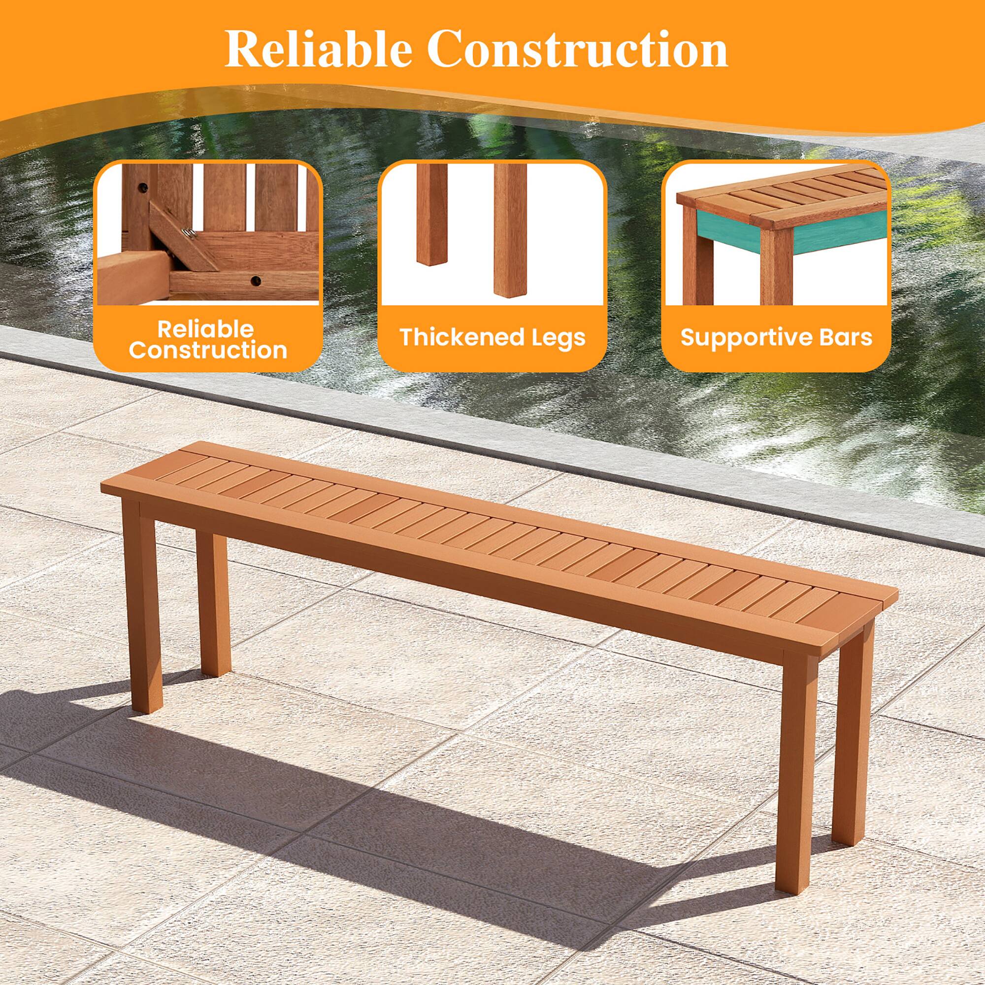 Reliable Construction, Thickened Legs, Supportive Bars