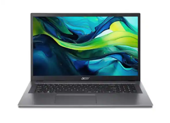 Front. Acer - Aspire Go 17 AG17-31P-322M Laptop – 17.3" Display, Intel N-Series, 8GB RAM, 256GB SSD - Gray.