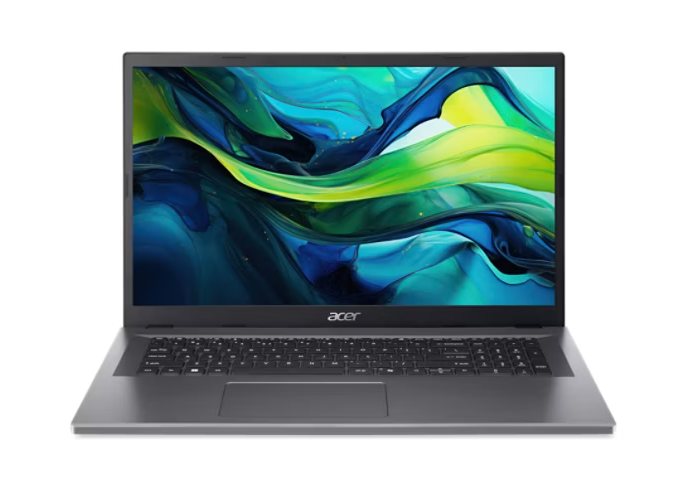 Front. Acer - Aspire Go 17 AG17-31P-322M Laptop – 17.3" Display, Intel N-Series, 8GB RAM, 256GB SSD - Gray.