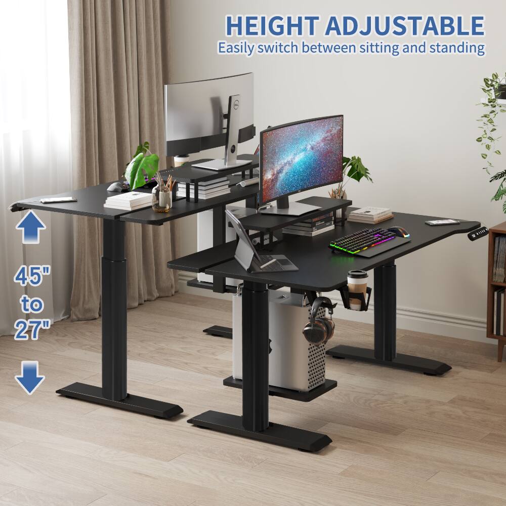 HEIGHT ADJUSTABLE  
Easily switch between sitting and standing  
45" to 27"