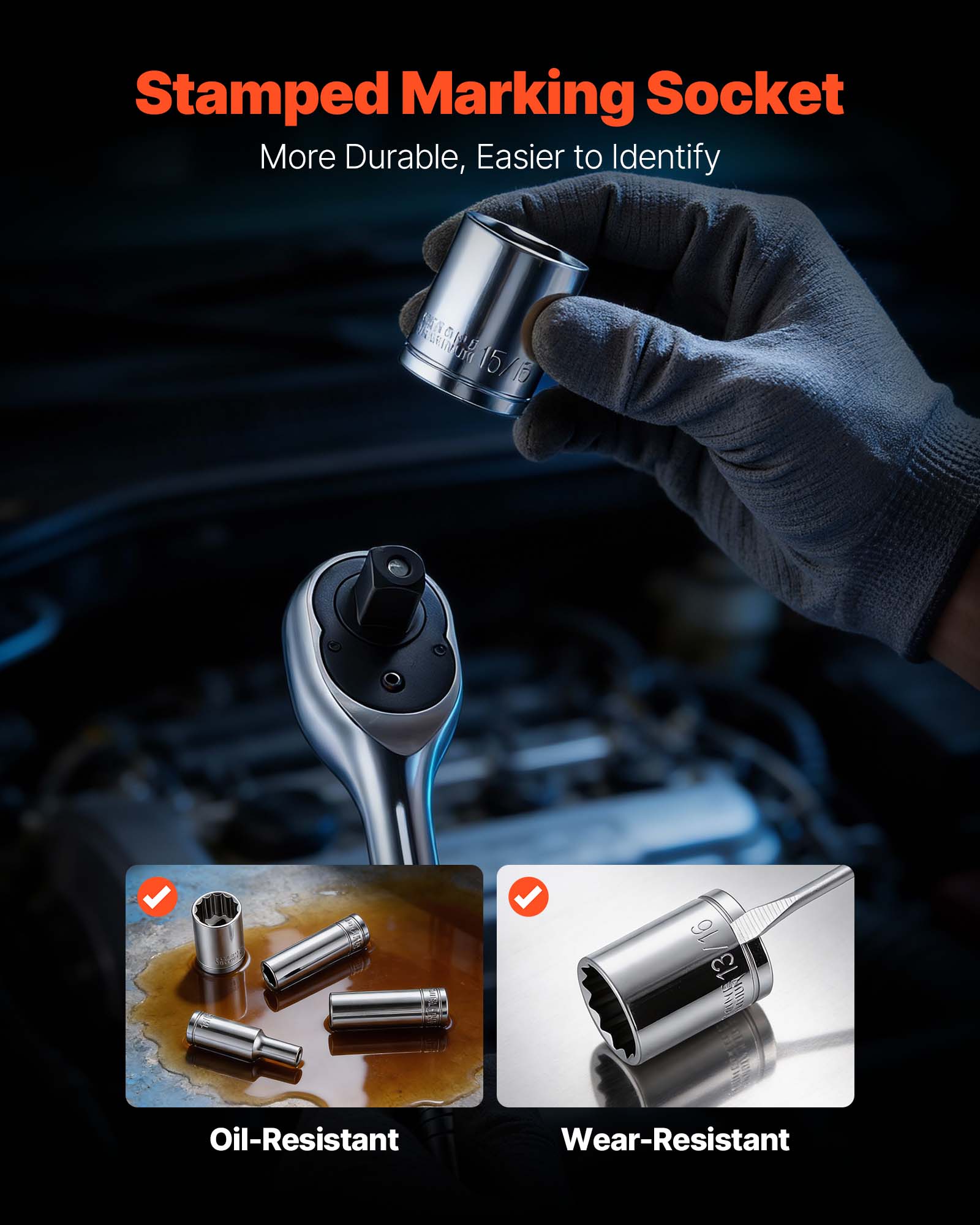 Stamped Marking Socket  
More Durable, Easier to Identify  

1 SRIM ITL 15/0 16 13  

Oil-Resistant  
Wear-Resistant