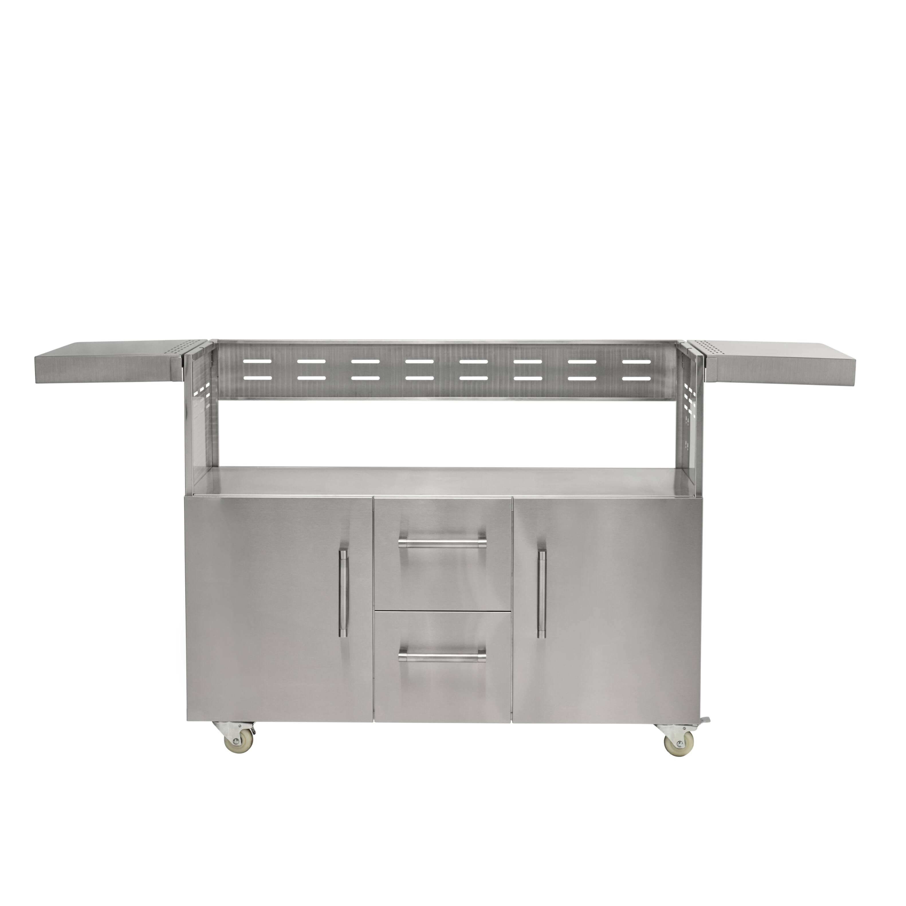Angle. Coyote Outdoor Living - Coyote Outdoor Living cart For 50" Hybrid or Combo Grill - Stainless Steel.