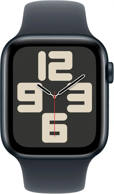 Apple Watch SE 2nd Generation (GPS) 44mm Aluminum Case with Midnight Sport Band - M/L - Midnight - (2024)