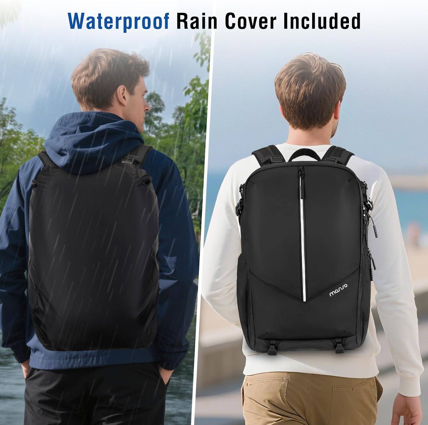 mosiso Camera Backpack, Waterproof DSLR/Mirrorless Camera Bag with Rain ...