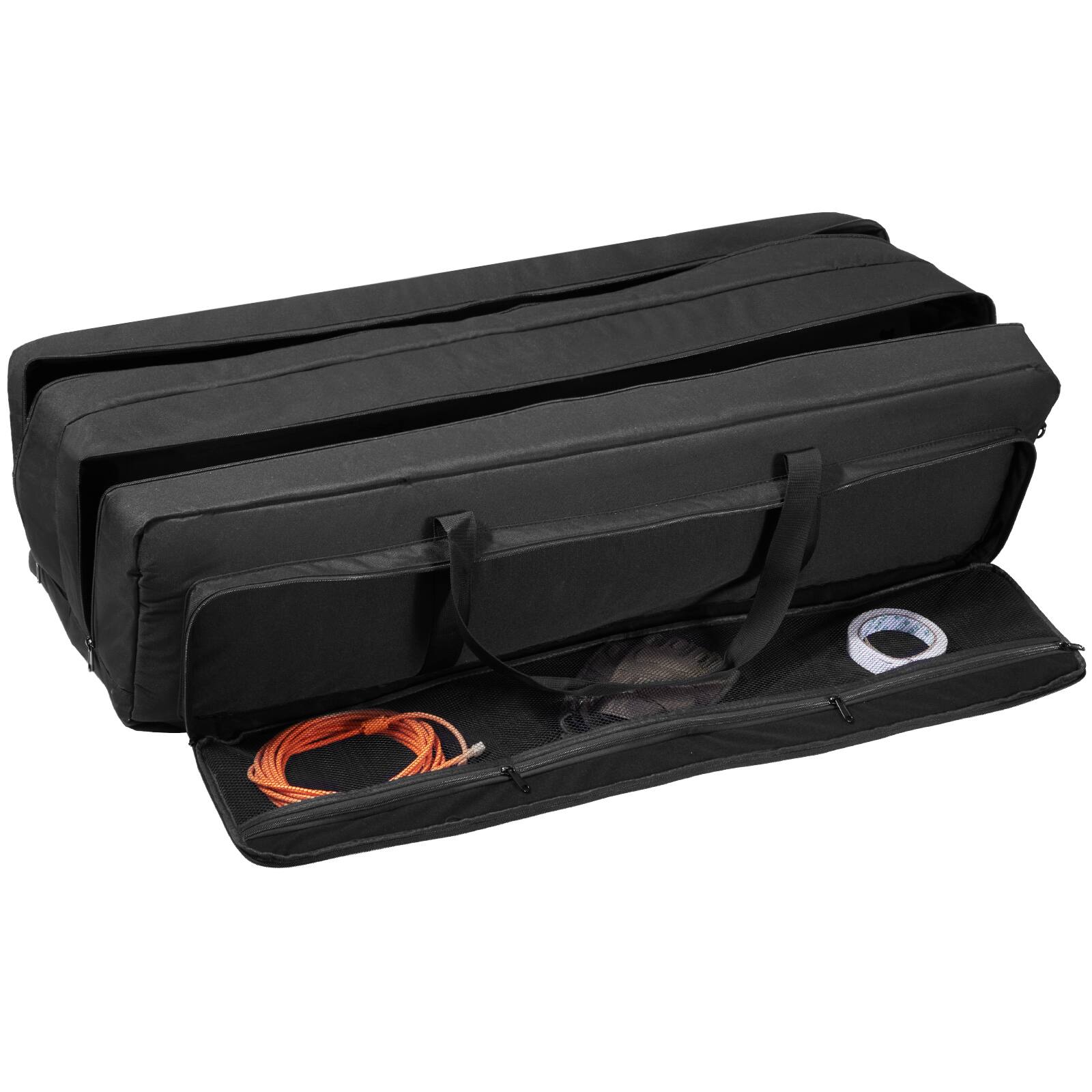 Alt View 5. VEVOR - Telescope Case, 41", Telescope Large Storage Bag with Fixed Buckles, Multi-Pocket and Detachable Divider - Black.