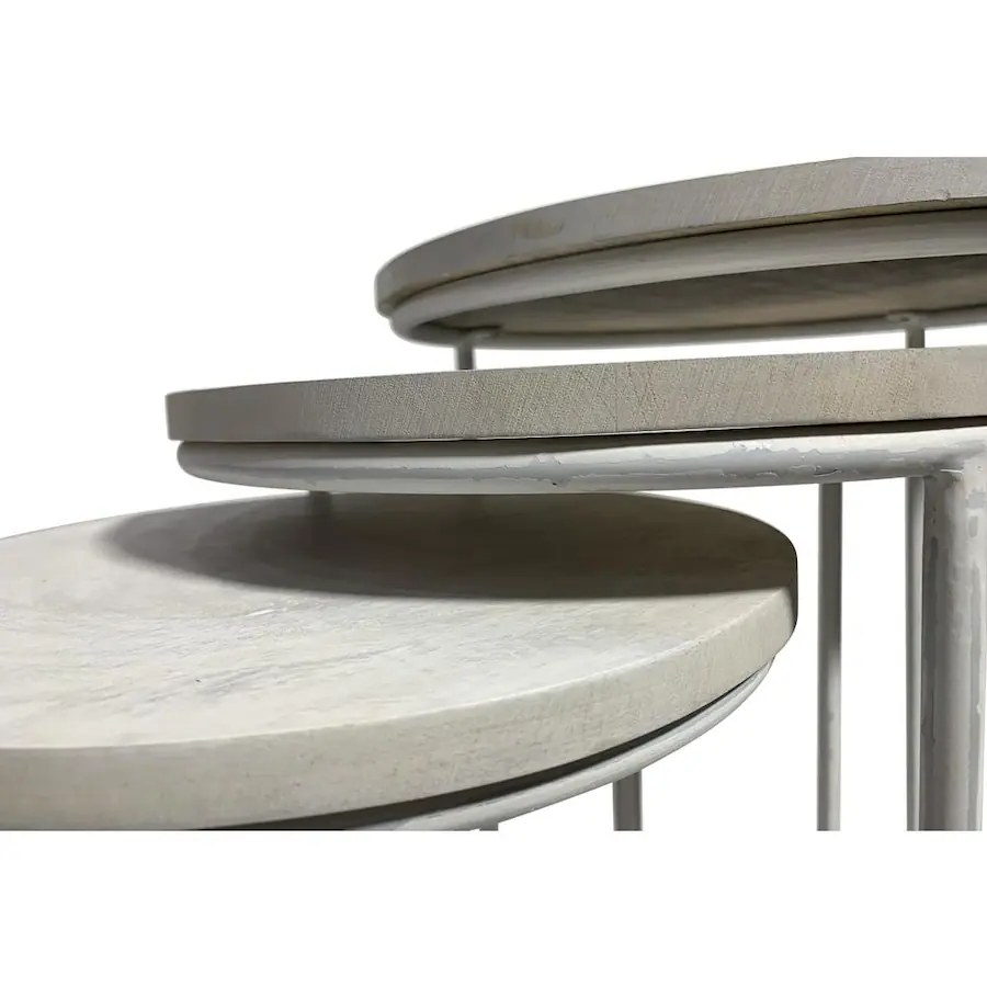 Chart Round Split Carolina Chair & Table Mackintosh Round Nesting Tables Whitewash - Best Buy