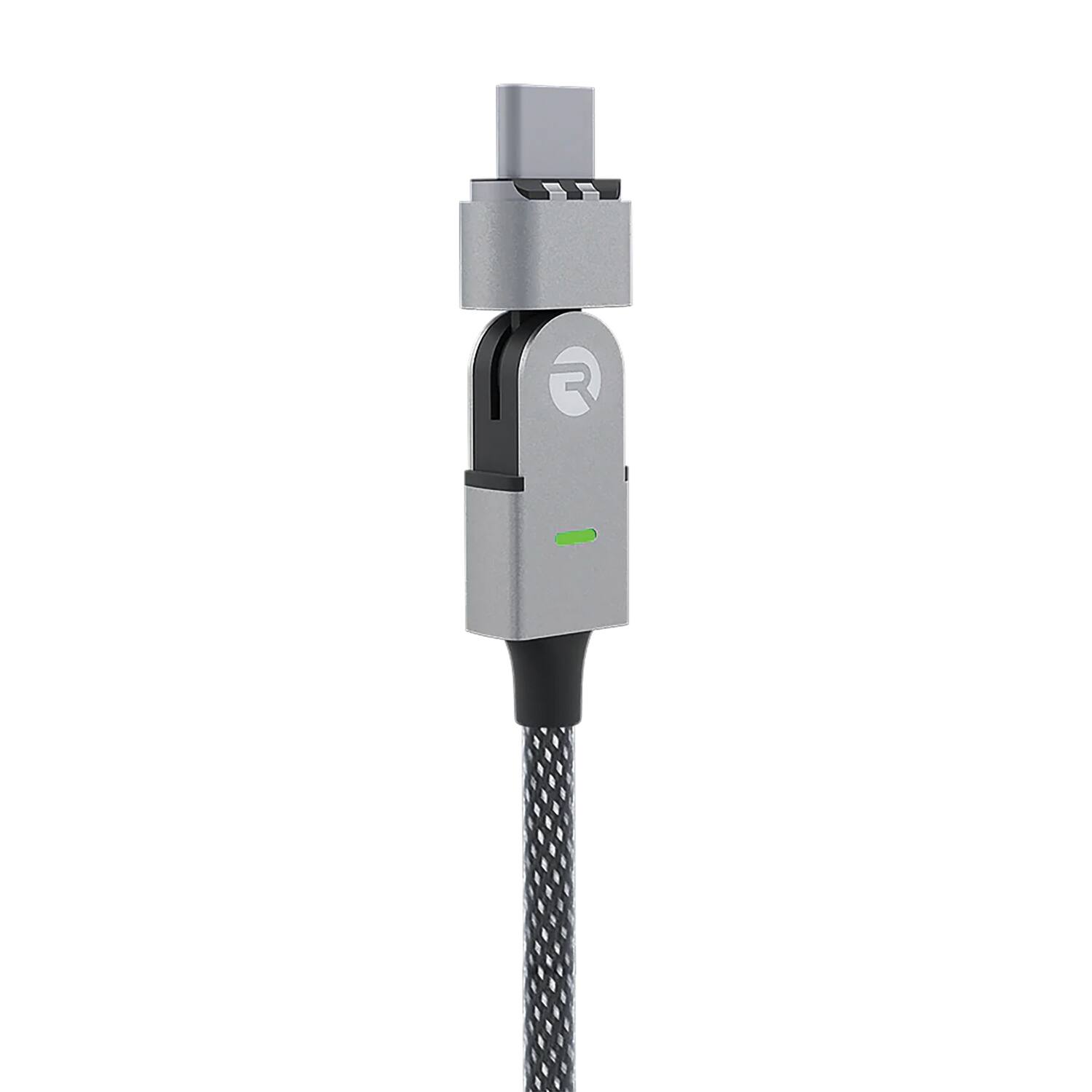 Angle. Raycon - The Magic 180 Pro Fast-Charging Cable for iOS, Micro USB, USB-C.