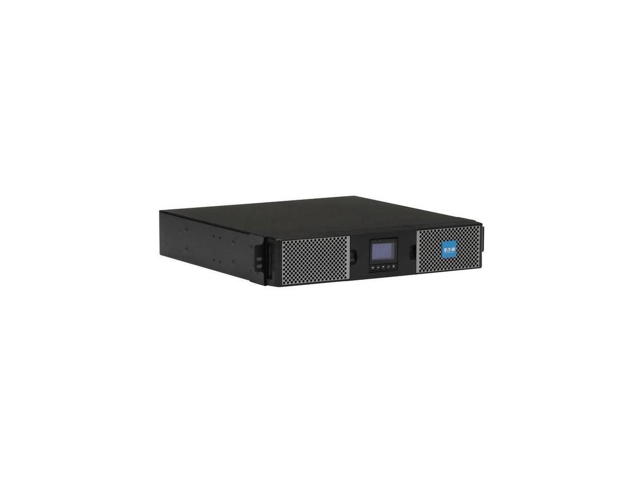 Front. Eaton - Eaton 9PX 1500VA 1350W 120V Online UPS, 5-15P, 8x 5-15R, Li-ion, Cybersecure, 2U - Black.