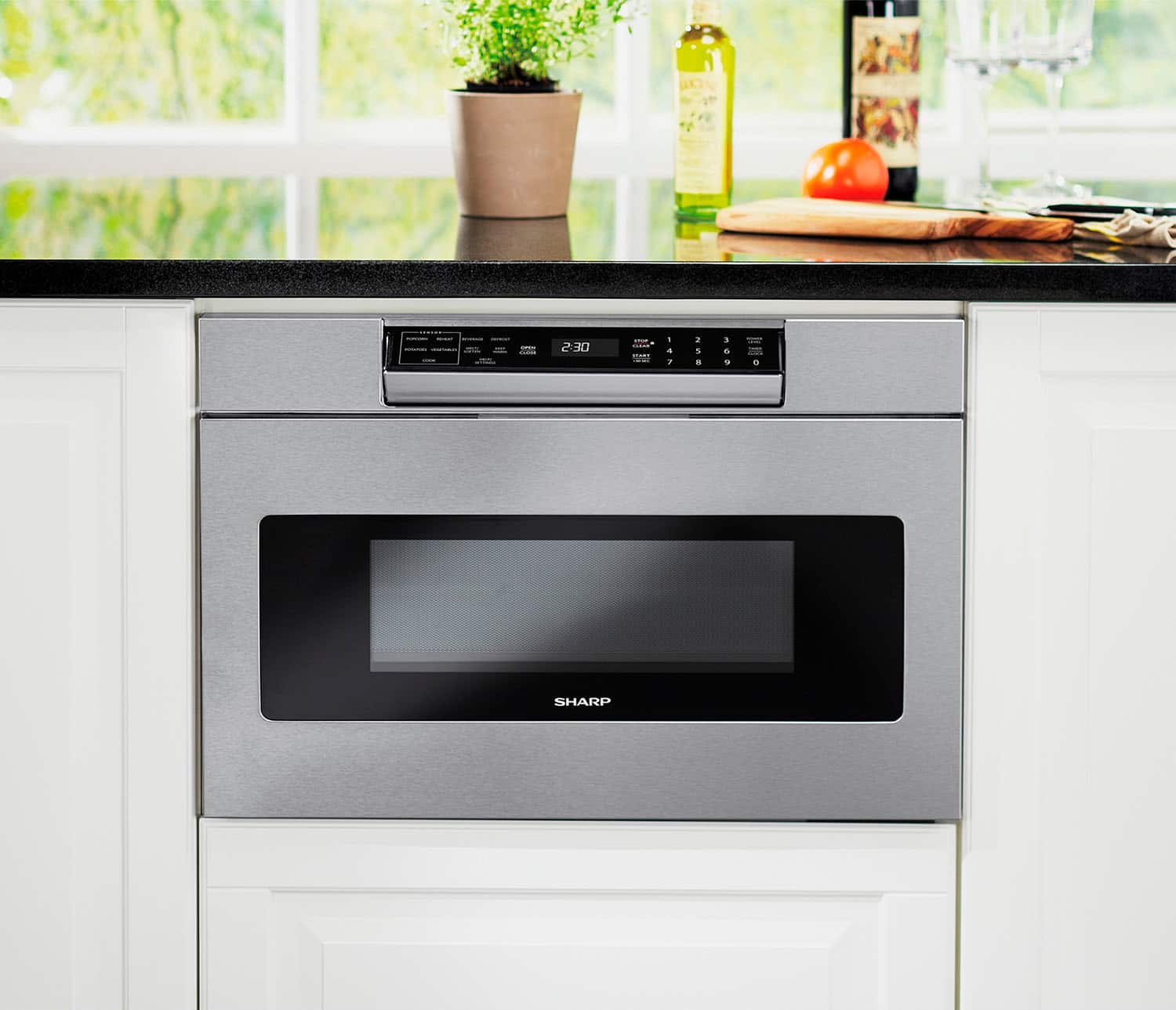 Alt View 13. Sharp - 1.2 Cu. Ft. Built-in Microwave Drawer with Sensor Cooking - Stainless Steel.