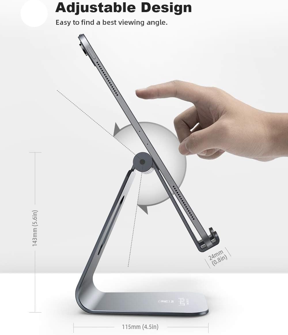 Adjustable Design  
Easy to find a best viewing angle.  

(5.6in) 143mm  
24mm (0.8in)  
115mm (4.5in)