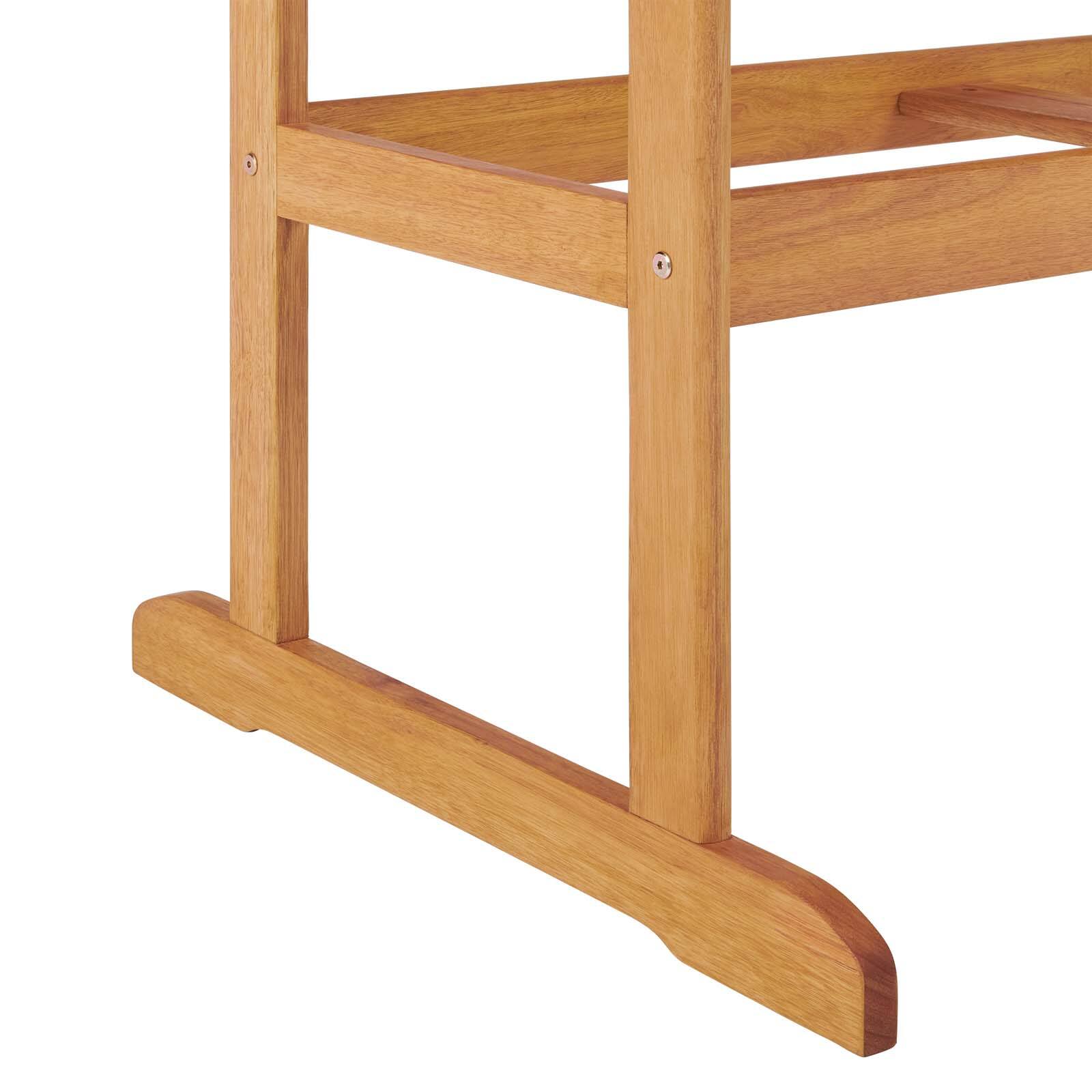 Alt View 1. Modway - Hatteras 59" Rectangle Outdoor Patio Eucalyptus Wood Dining Table by Modway - Natural.