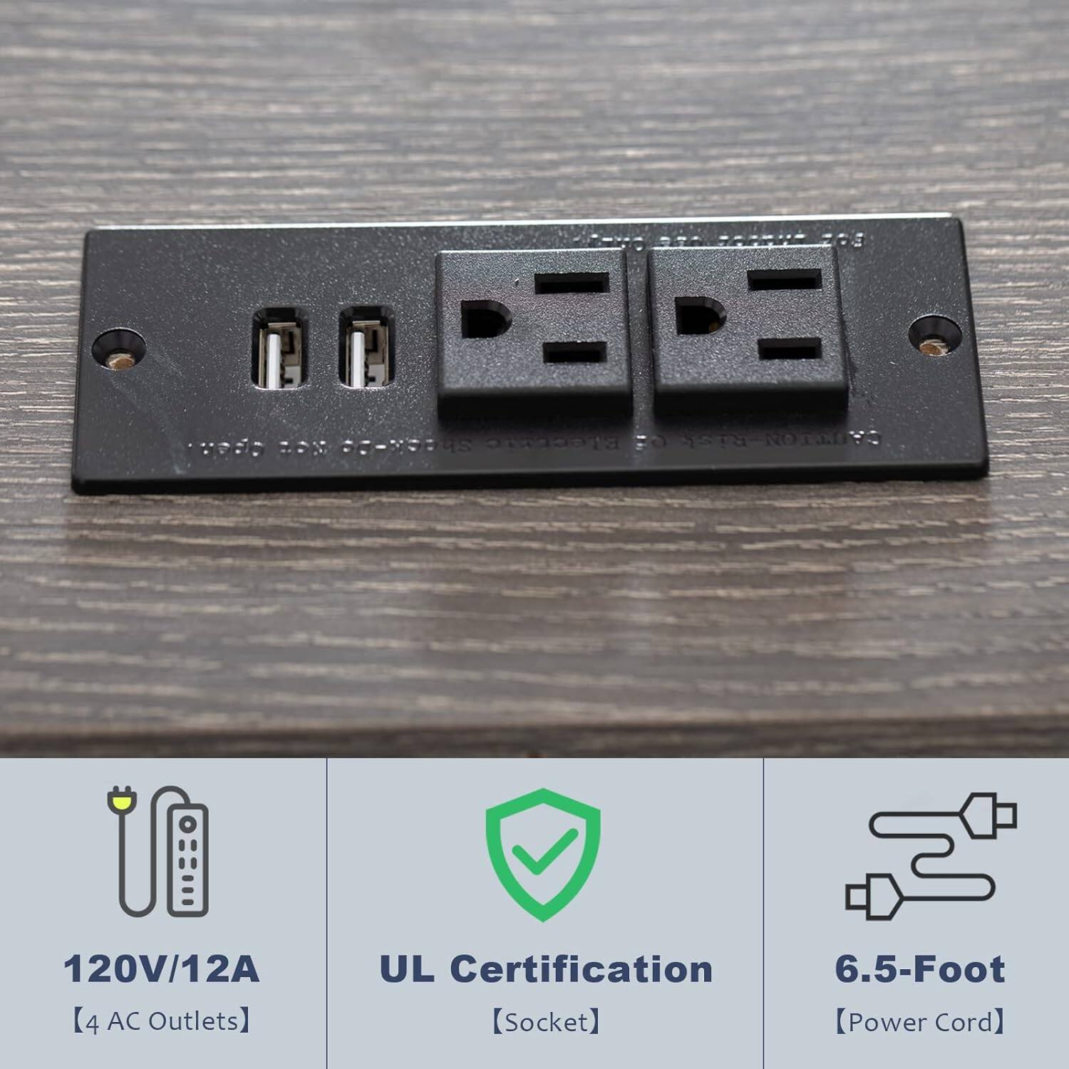 odd .o 00-29049 cnidana F0 TINI 120V/12A 4 AC Outlets UL Certification 6.5-Foot Socket [Power Cord]