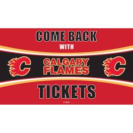 Evergreen Enterprises - Calgary Flames 28" x 16" Come Back With Tickets Door Mat - Multicolor