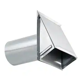 Lambro - 6" 26-Gauge Galvanized Steel Exhaust Wall Hood Vent with Damper, 11" Pipe, 3460G-11