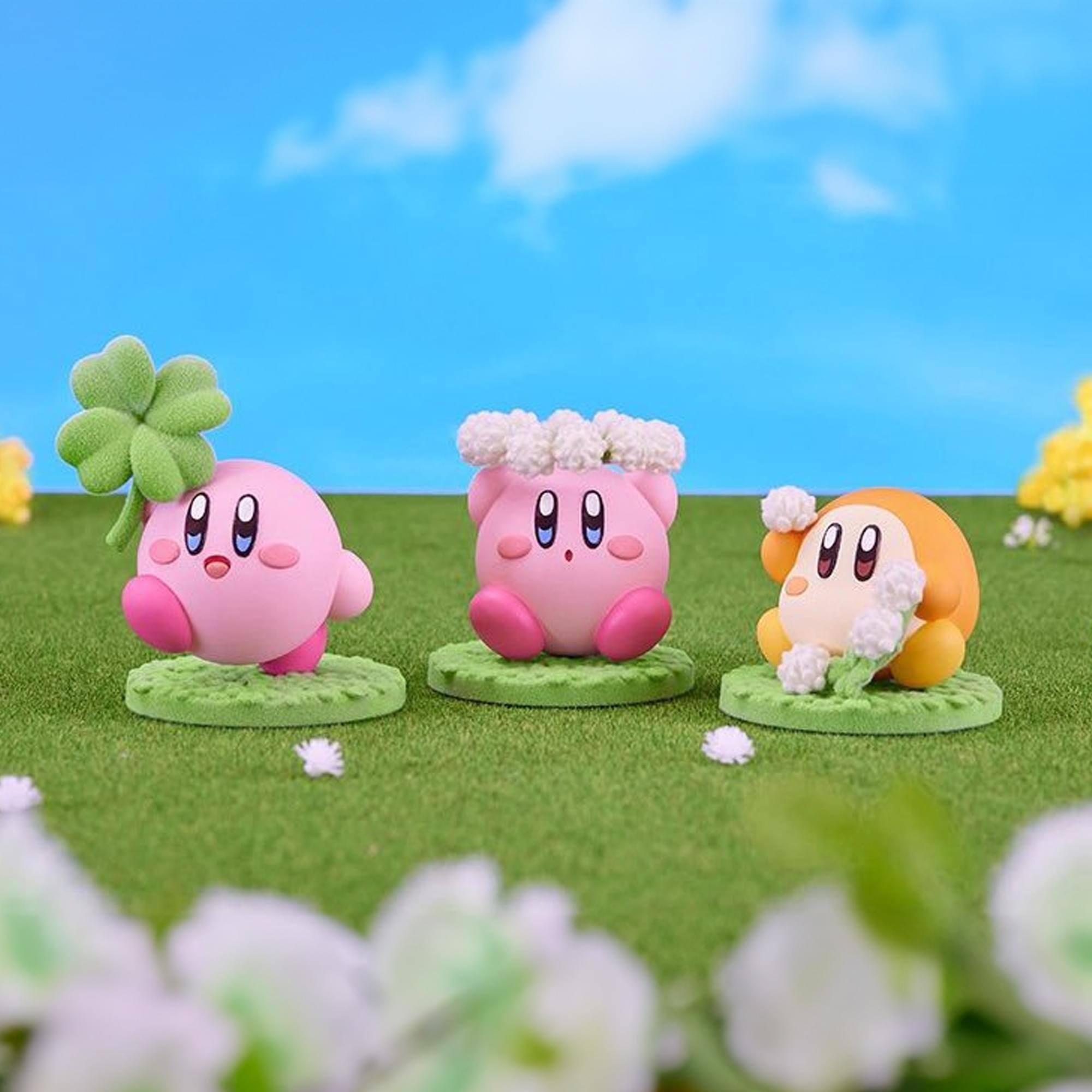 Alt View 3. Little Buddy - Kirby Fluffy Puffy Play In The Flowers Mini Figure | Waddle Dee Ver. C - Orange.