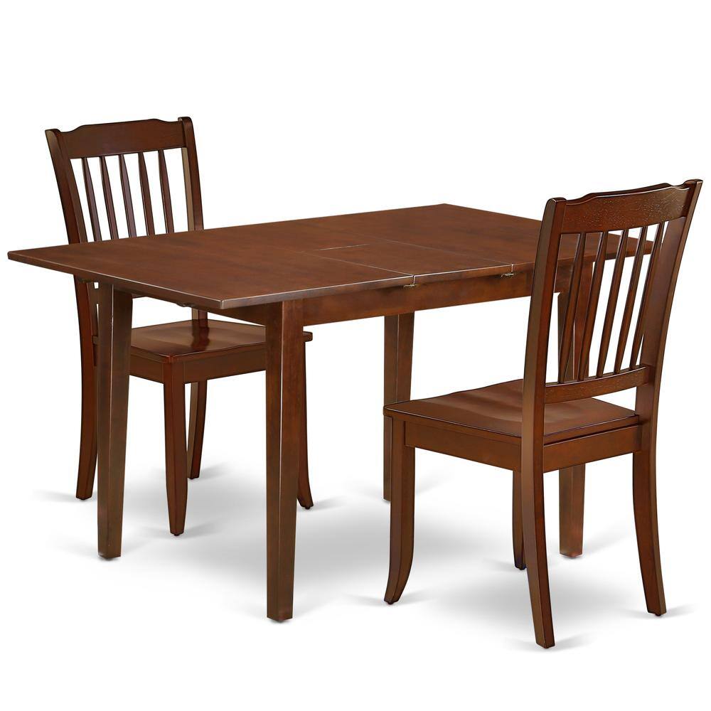 Back. East West Furniture - Dining Room Set Mahogany - Brown.